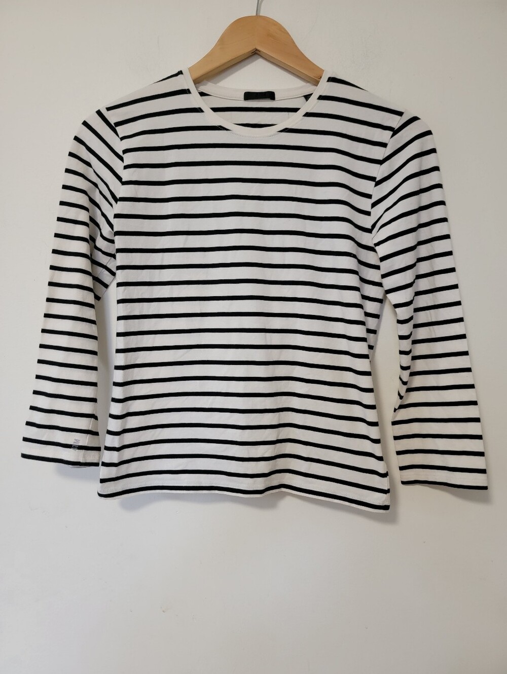 ATM Anthony Thomas Melillo Black and White Striped Long-Sleeve Tee